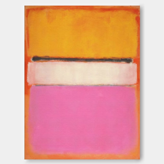 Sunset Glow - Pink and Orange Wall Art Abstract Canvas