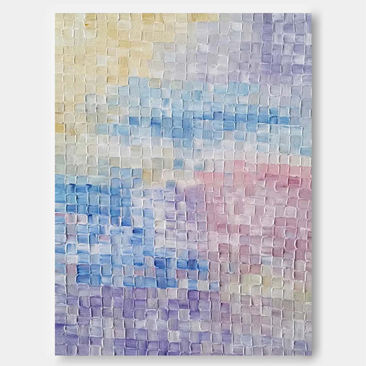 Dream Weave - Calming Pastel Wall Art, Heavy Texture Painting