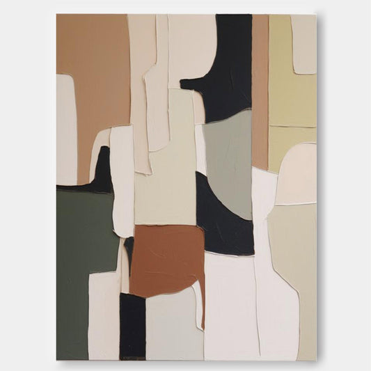 Terra Forms - Modern Minimal Textured Abstract Painting in Earth Tones