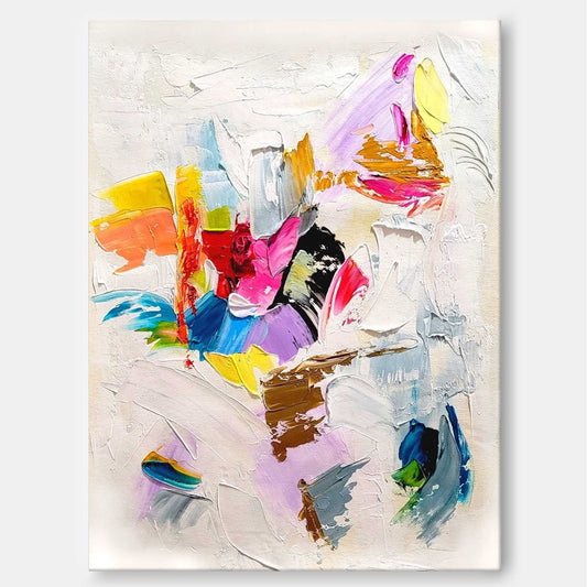 Vibrant Motion - Canvas Wall Art Abstract Impasto Painting