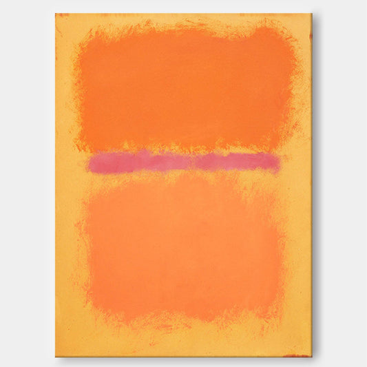 Radiant Fields - Minimalist Painting Orange and Pink Abstract