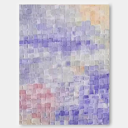 Lavender Weave - Calming Purple Abstract Art, Textured Painting