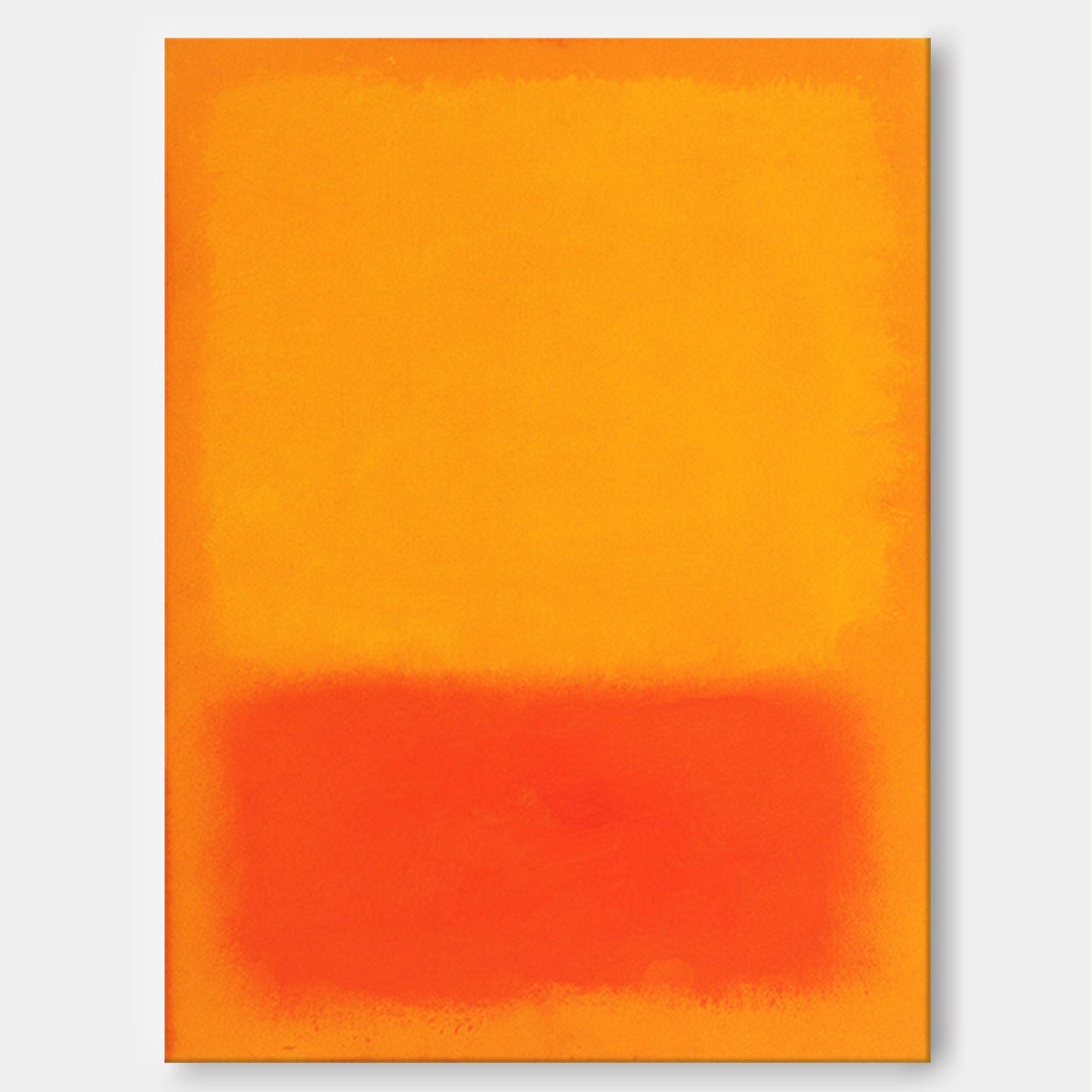 Luminous Field - Yellow Abstract Painting Modern Red & Orange Canvas