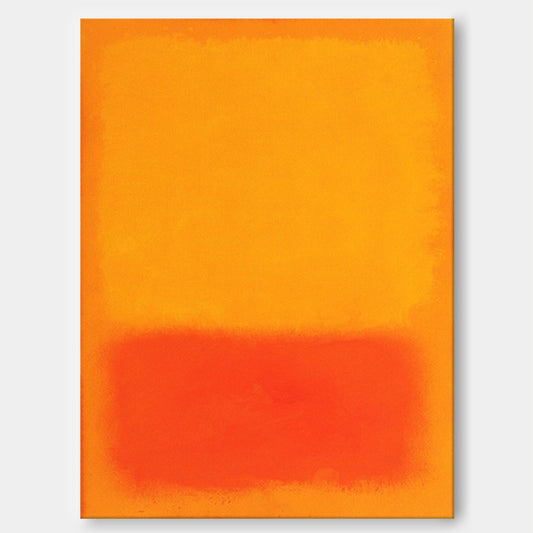 Luminous Field - Yellow Abstract Painting Modern Red & Orange Canvas