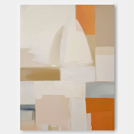 Serene Forms - Abstract Architectural Art in Earth Tones