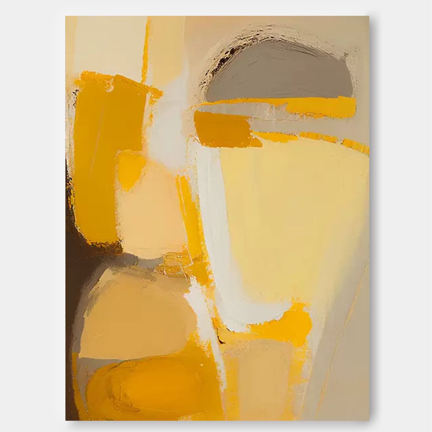 Golden Hour - Modern Minimal Abstract Art Yellow Painting