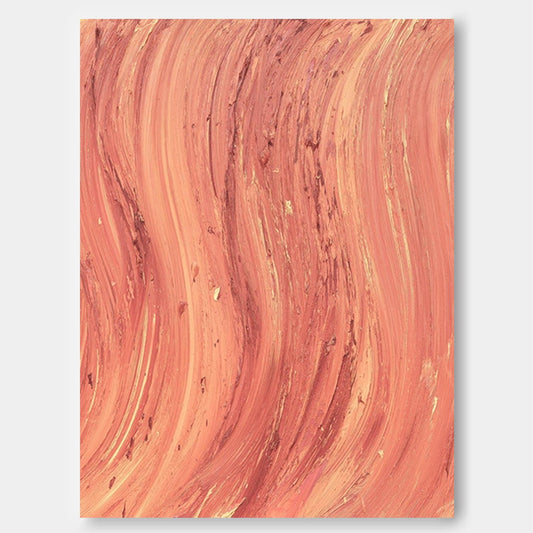 Terracotta Flow - Textured Burnt Orange Red Abstract Artwork