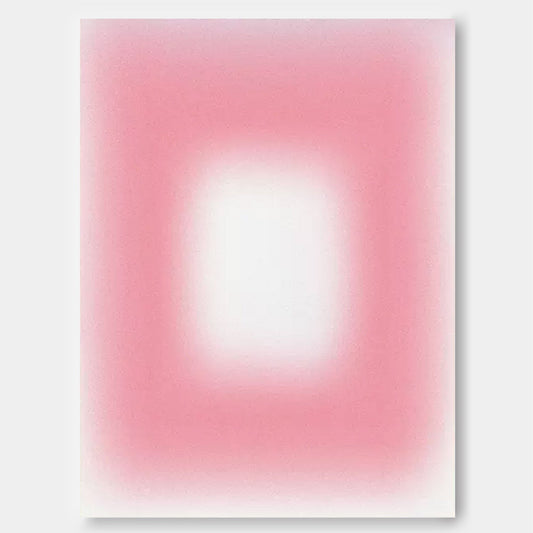 Aura Glow - Minimalist Pink Abstract Art with Soft Gradient