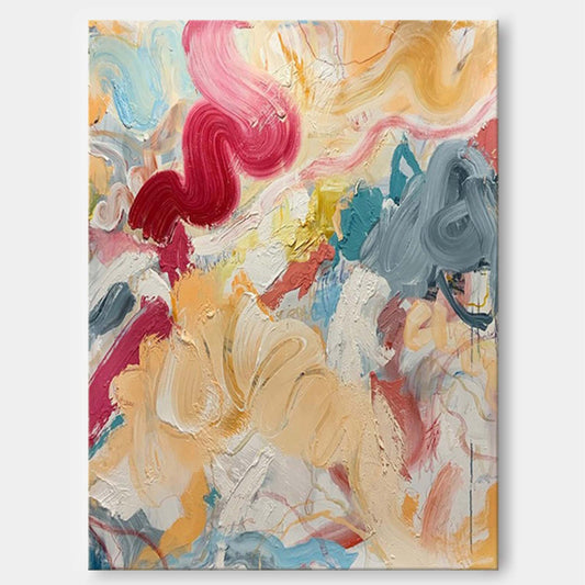 Rhythmic Flow - Abstract Wall Art Paintings Colorful Canvas