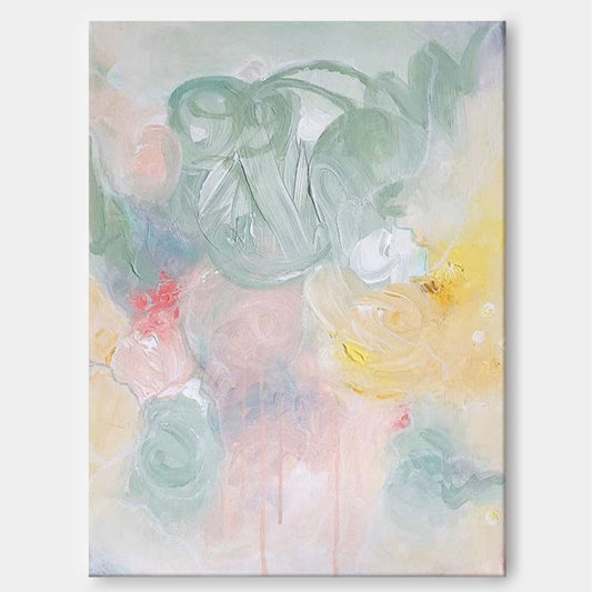Ethereal Garden - Soft Abstract Painting Pastel Floral Art