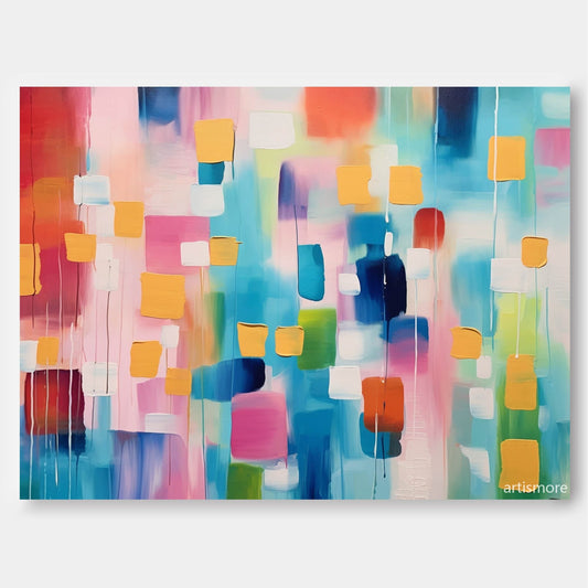Joyful Pixels - Colorful Abstract Artworks with Geometric Blocks