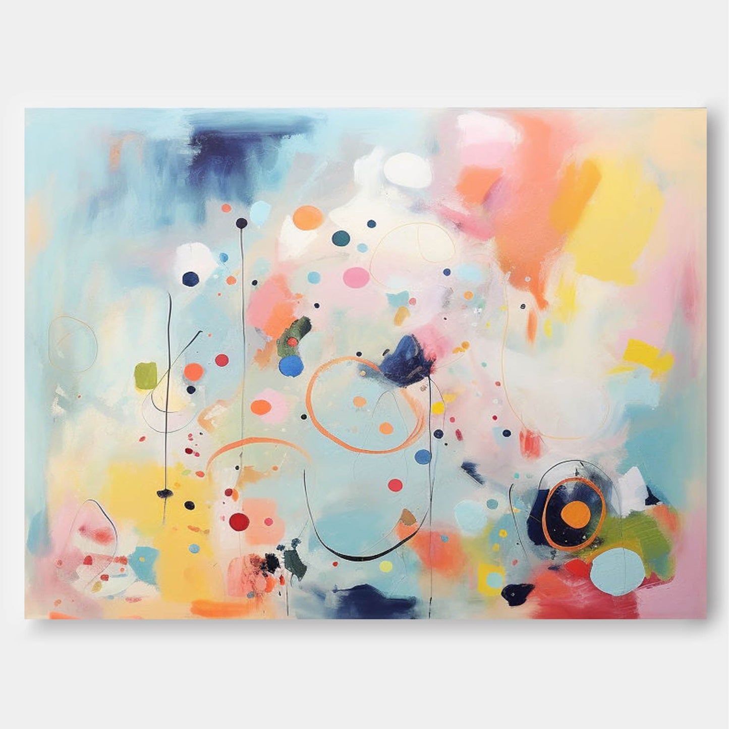 Joyful Field - Uplifting Multicolor Wall Art, Cool Abstract Painting