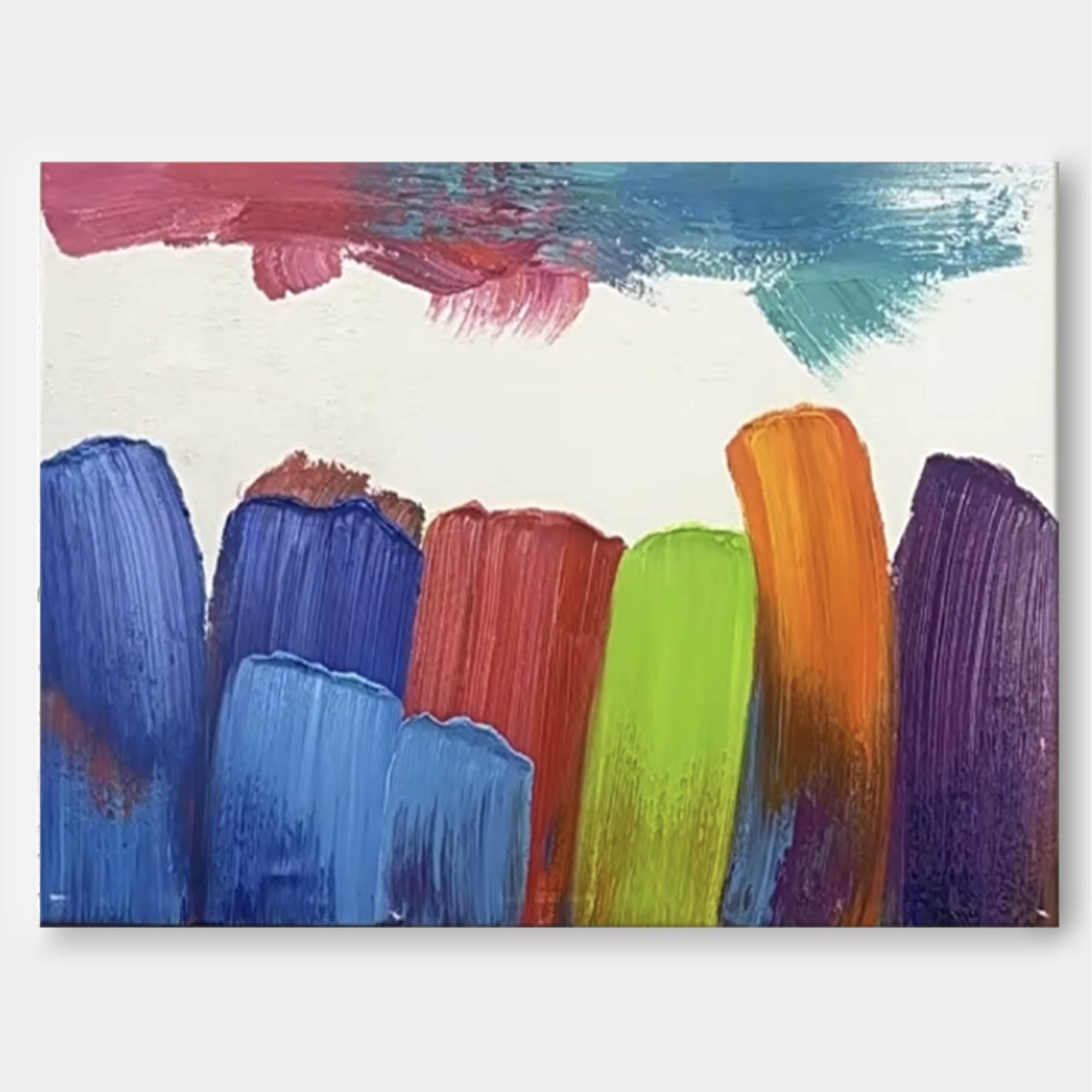 Color Valley - Abstract Landscape Painting Colorful Canvas Art