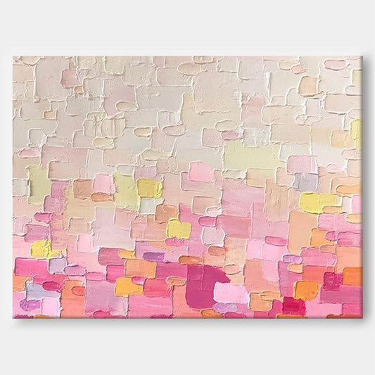 Sweet Ombre - Pink Wall Art Textured Abstract Canvas