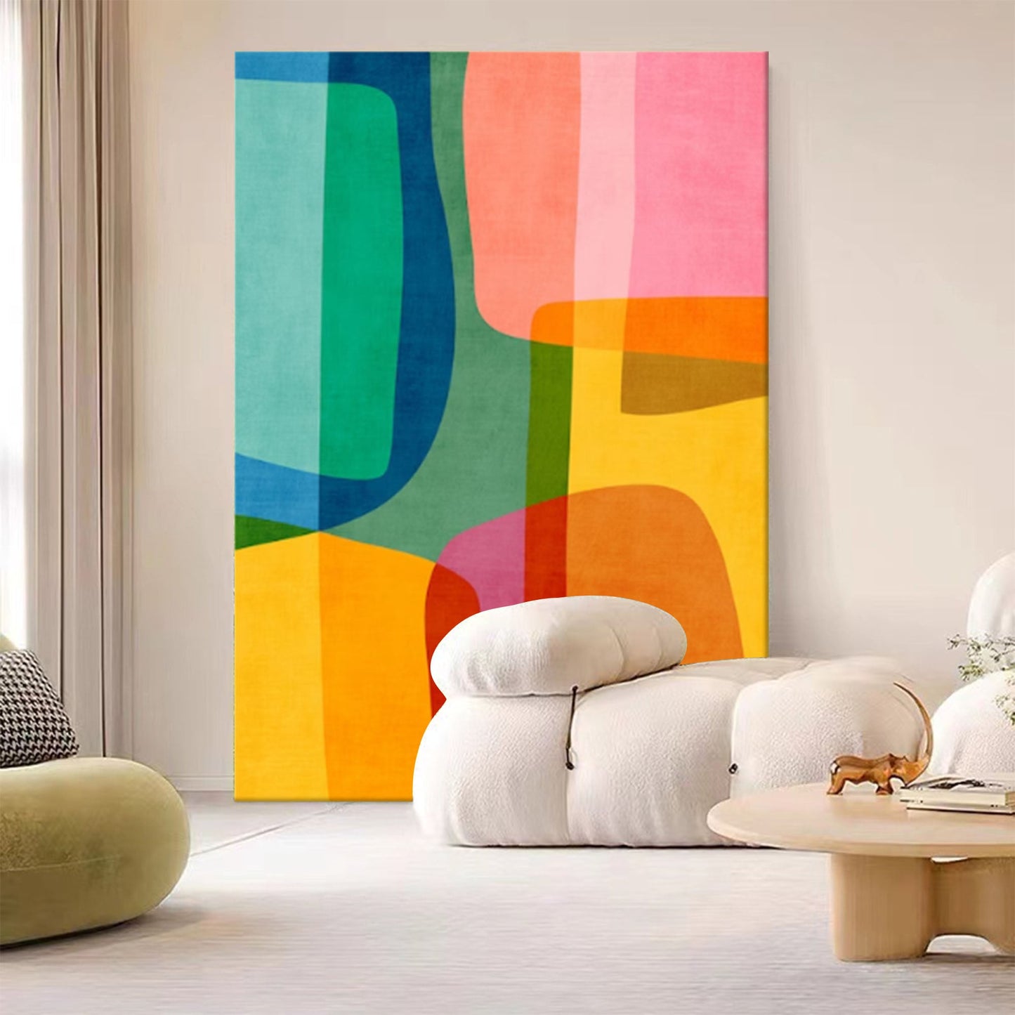 Summer Overlap - Bright Wall Art Colorful Abstract Shapes