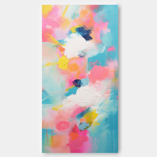 Summer Cascade - Vibrant Colorful Vertical Wall Art