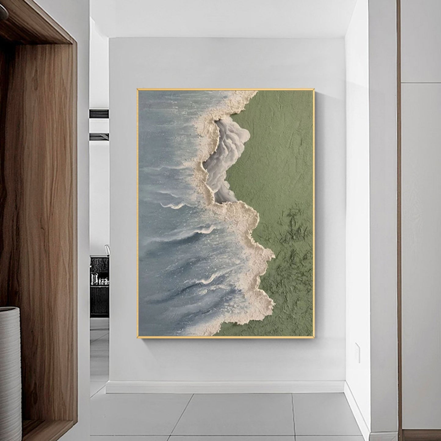 Coastal Relief - Ocean Wall Art 3D Textured Beach Canvas