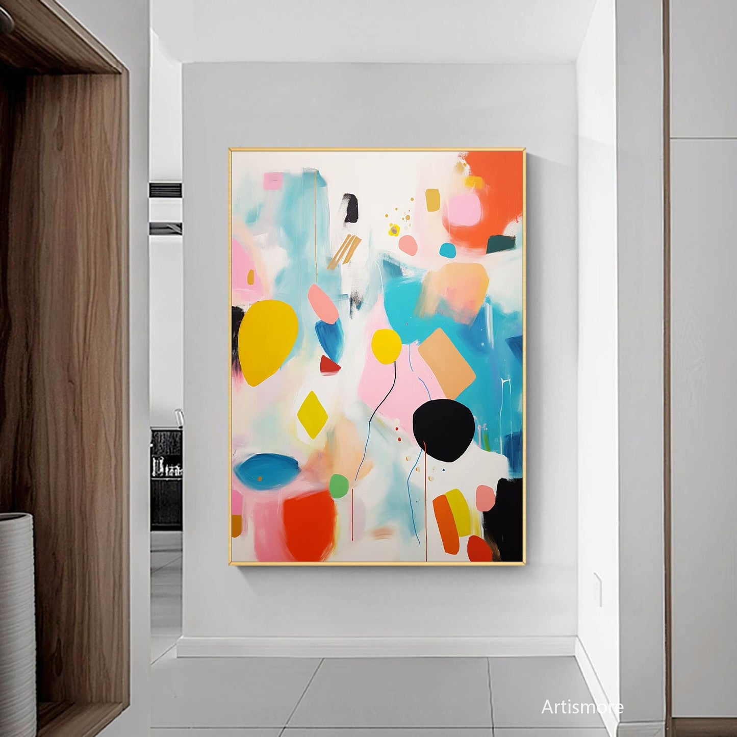 Joyful Celebration - Playful Whimsical Wall Art, Contemporary Colorful Painting