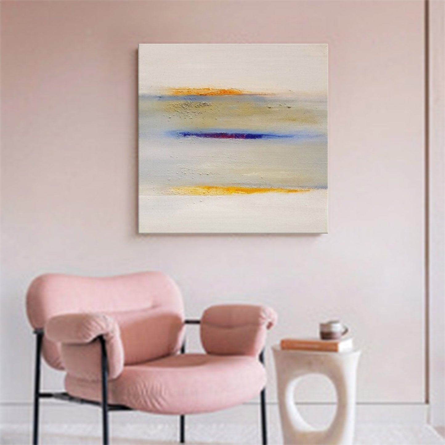 Serene Horizon - Horizontal Wall Art Minimalist Abstract Painting