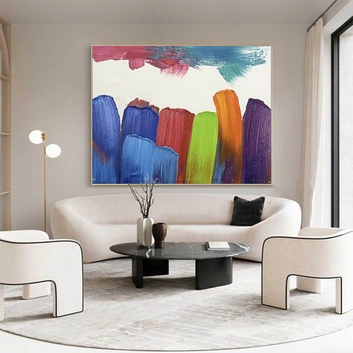 Color Valley - Abstract Landscape Painting Colorful Canvas Art