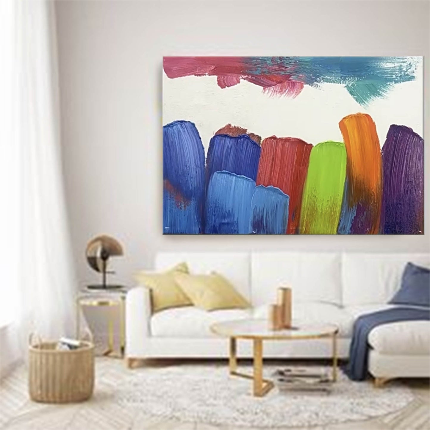 Color Valley - Abstract Landscape Painting Colorful Canvas Art
