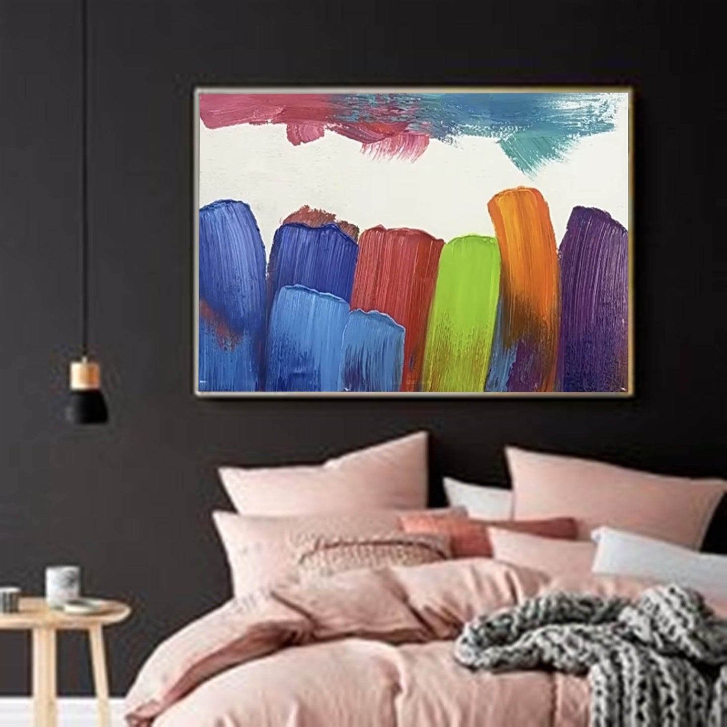Color Valley - Abstract Landscape Painting Colorful Canvas Art
