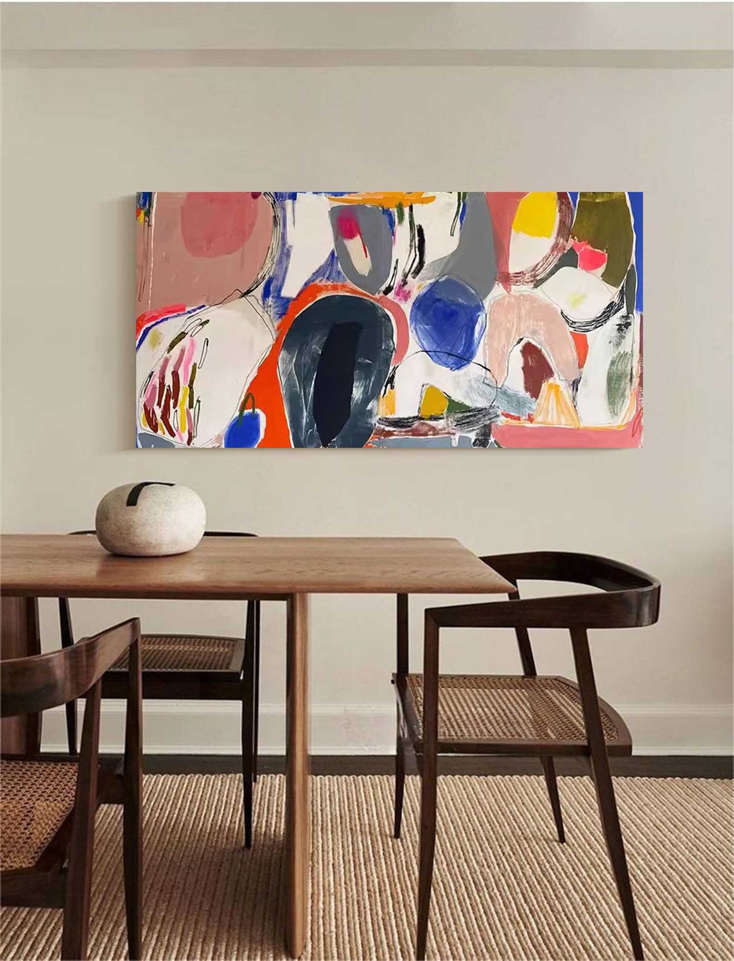Eclectic Forms - Horizontal Wall Art Colorful Abstract Canvas