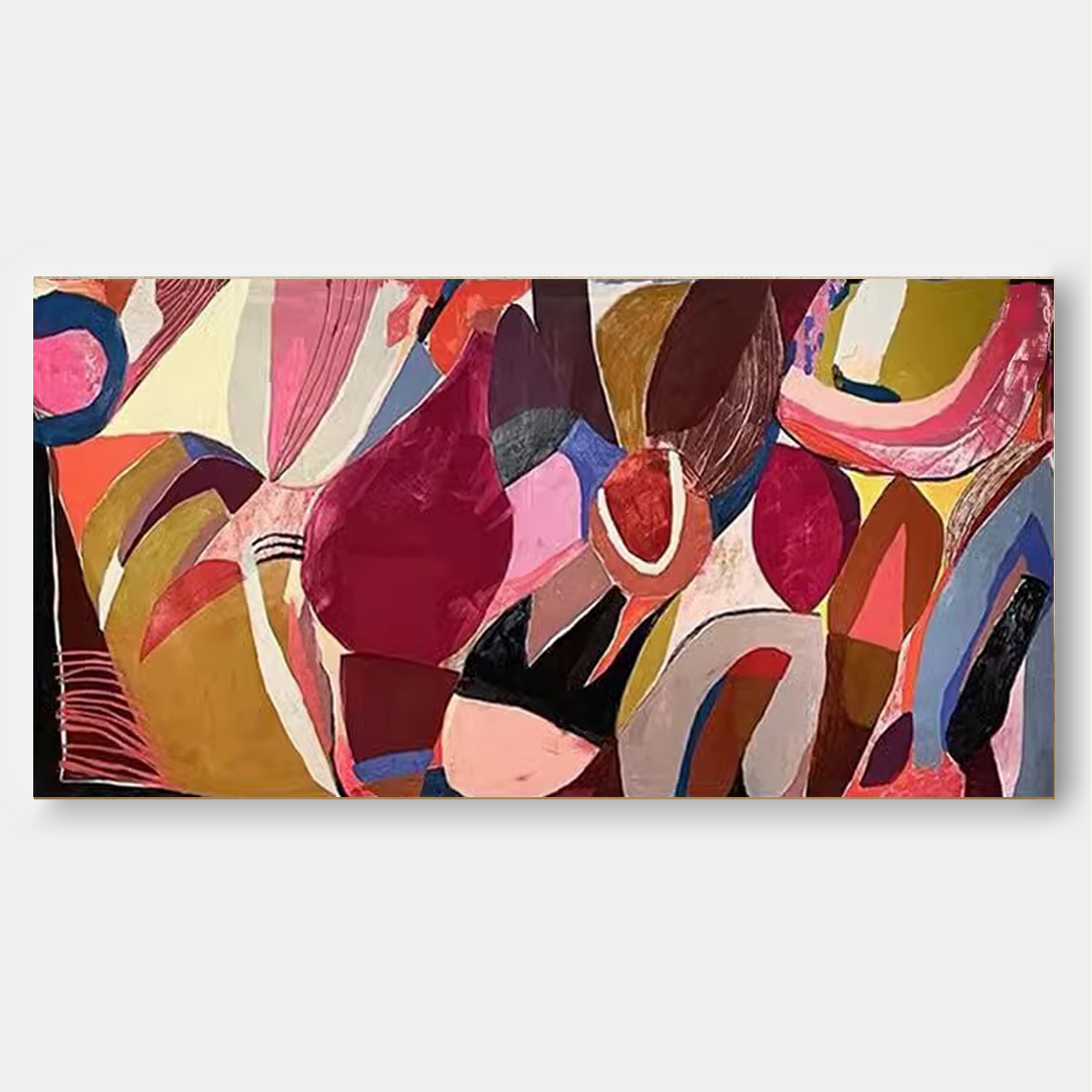 Vibrant Mosaic - Horizontal Wall Art Colorful Abstract Canvas