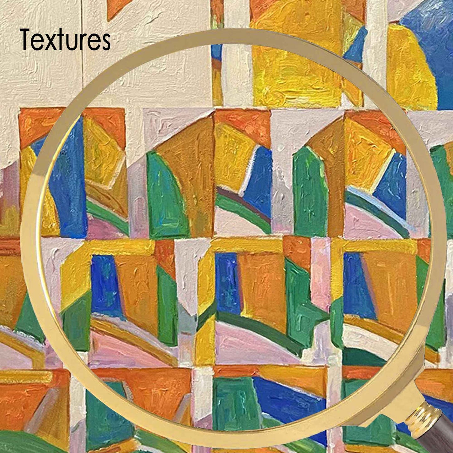 Kaleidoscope Grid - Colorful Abstract Wall Art Geometric Canvas