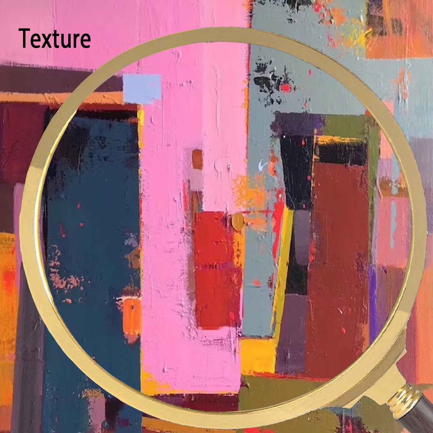 Urban Pink - Large Abstract Wall Art Eclectic Canvas Painting