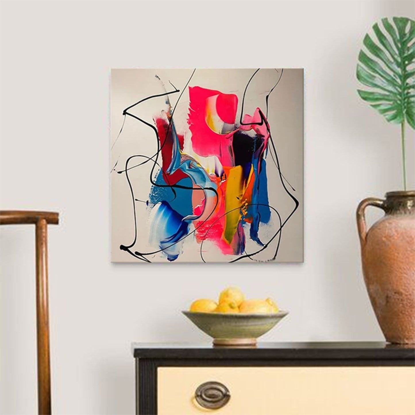 Liquid Motion - Contemporary Abstract Wall Art Colorful Canvas