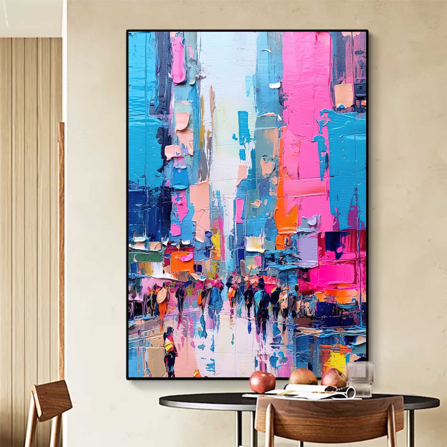 City Pulse - Urban Wall Art Colorful Abstract Street Scene