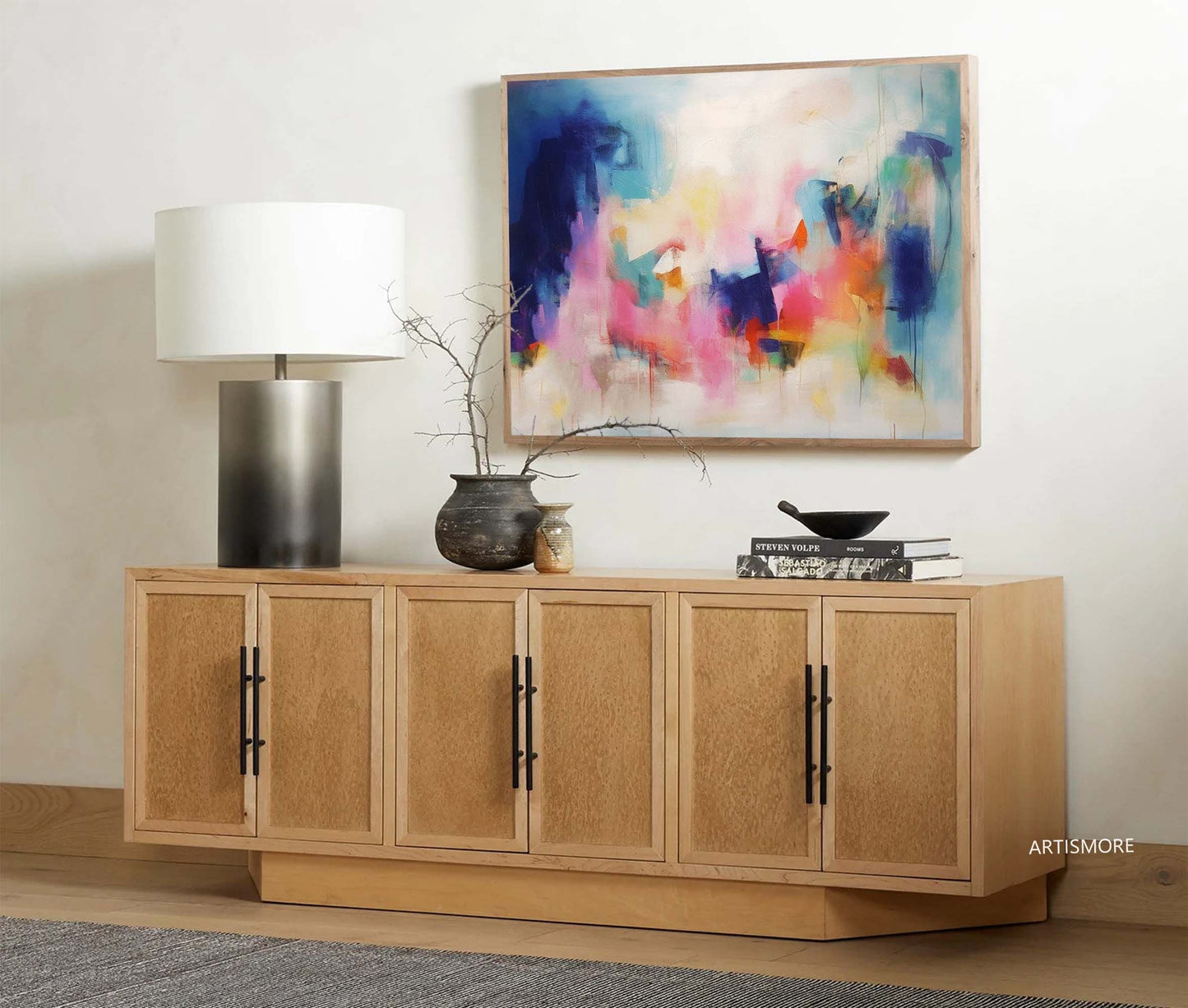 Dreamy Horizon - Large Abstract Art Painting, Colorful Contemporary Art