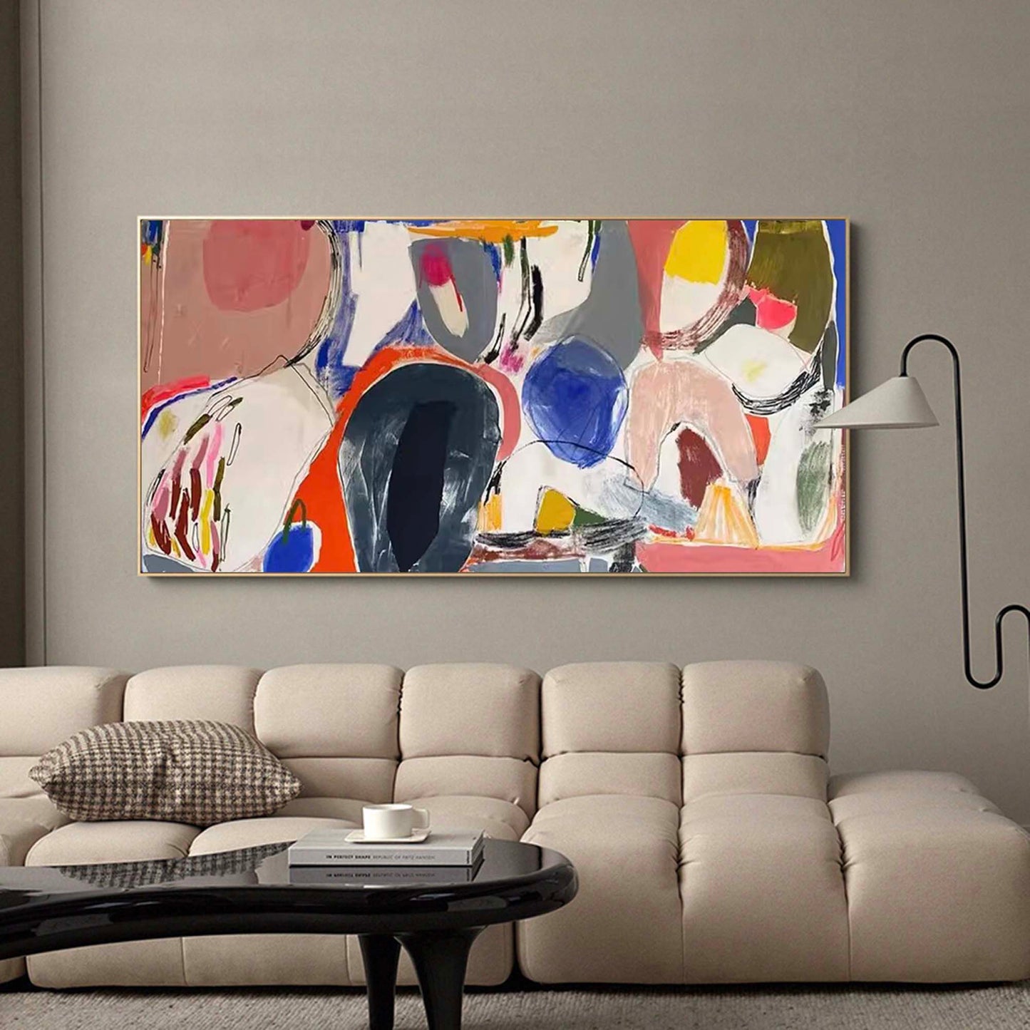 Eclectic Forms - Horizontal Wall Art Colorful Abstract Canvas
