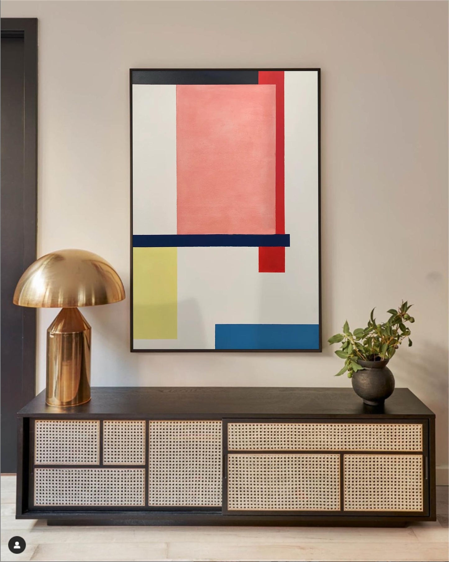 Primary Balance - Abstract Geometric Art Canvas Painting