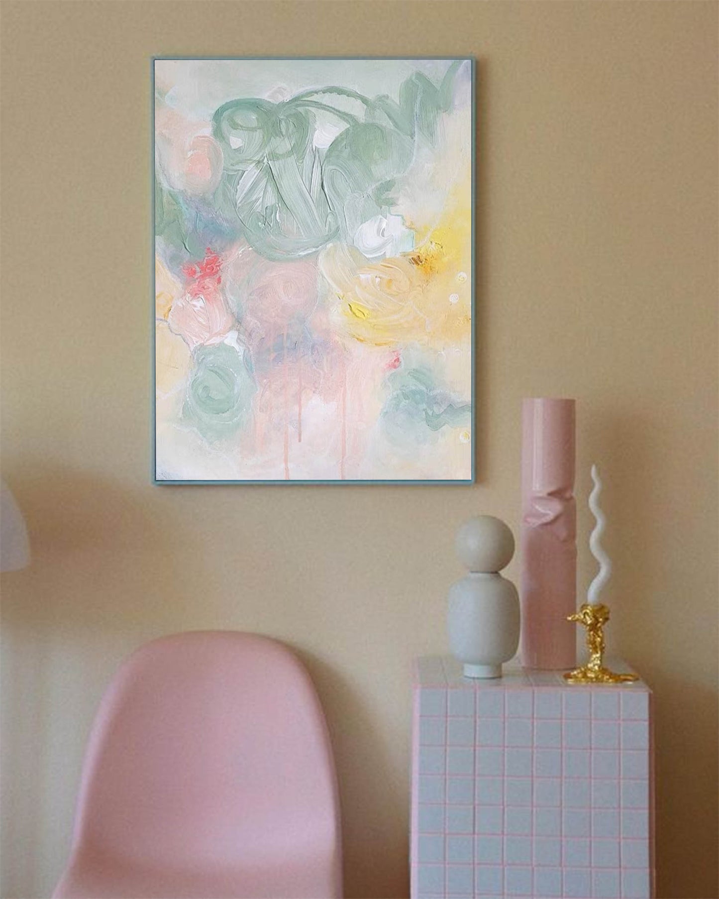 Ethereal Garden - Soft Abstract Painting Pastel Floral Art