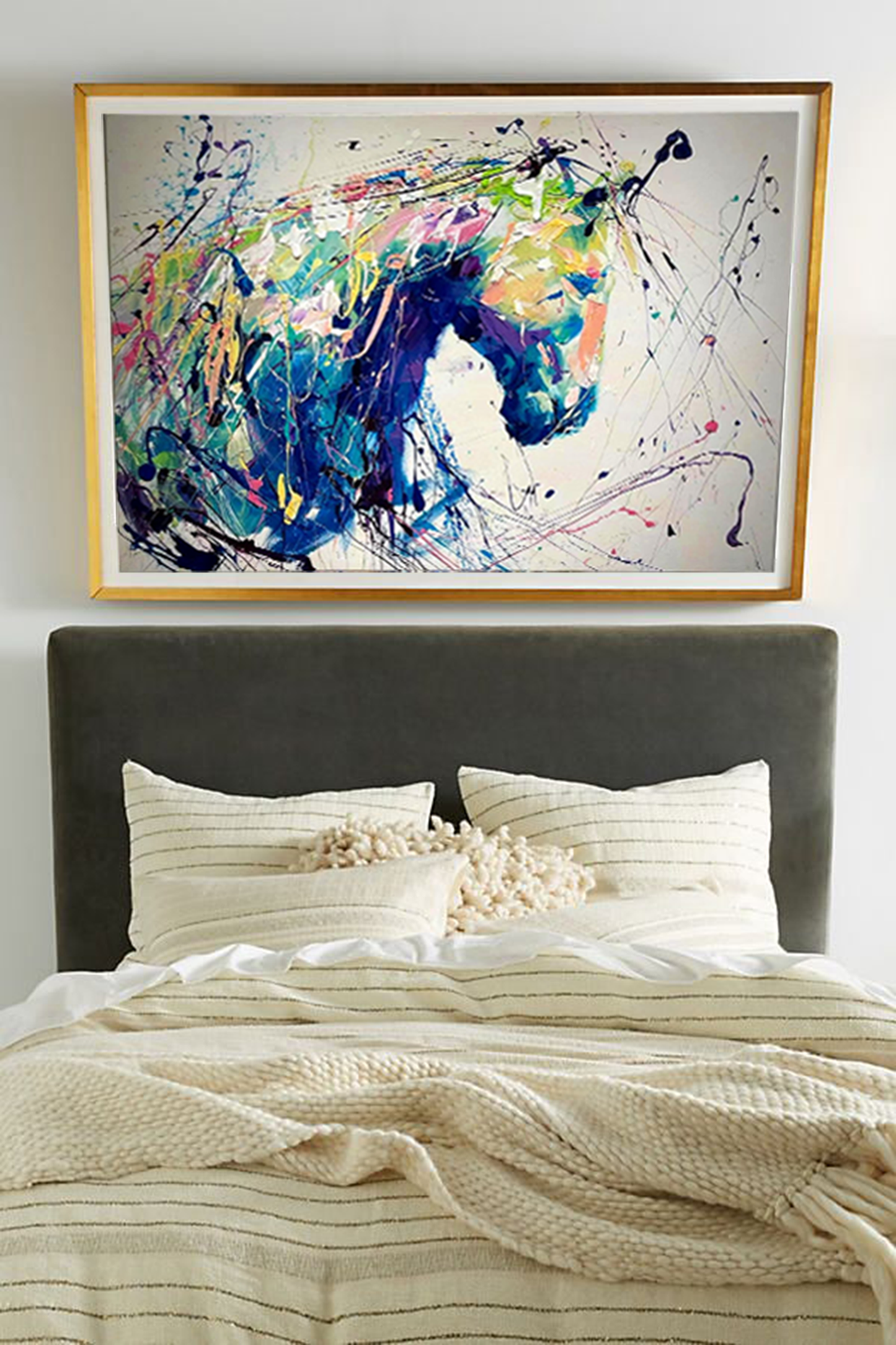 Wild Spirit - Colorful Abstract Horse Wall Art Canvas