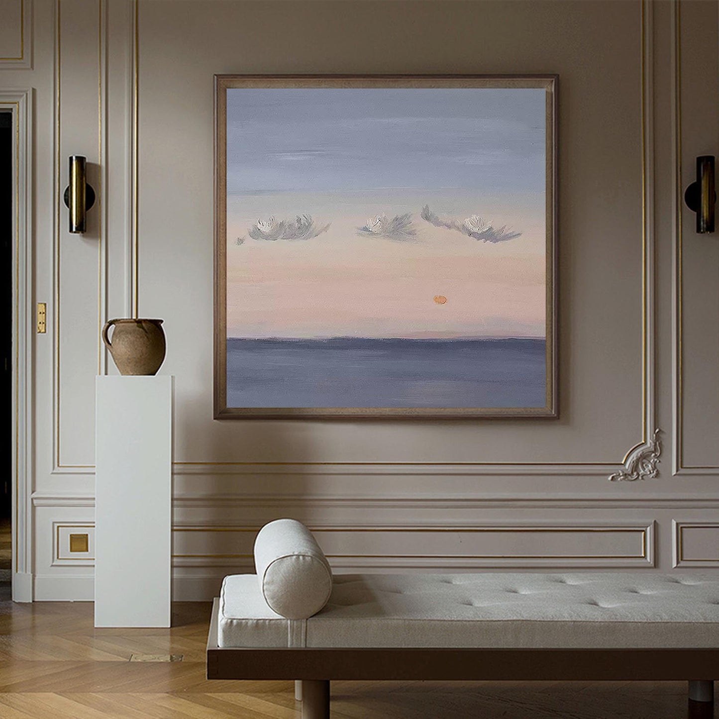 Morning Calm - Serene Minimalist Landscape Art of the Sea