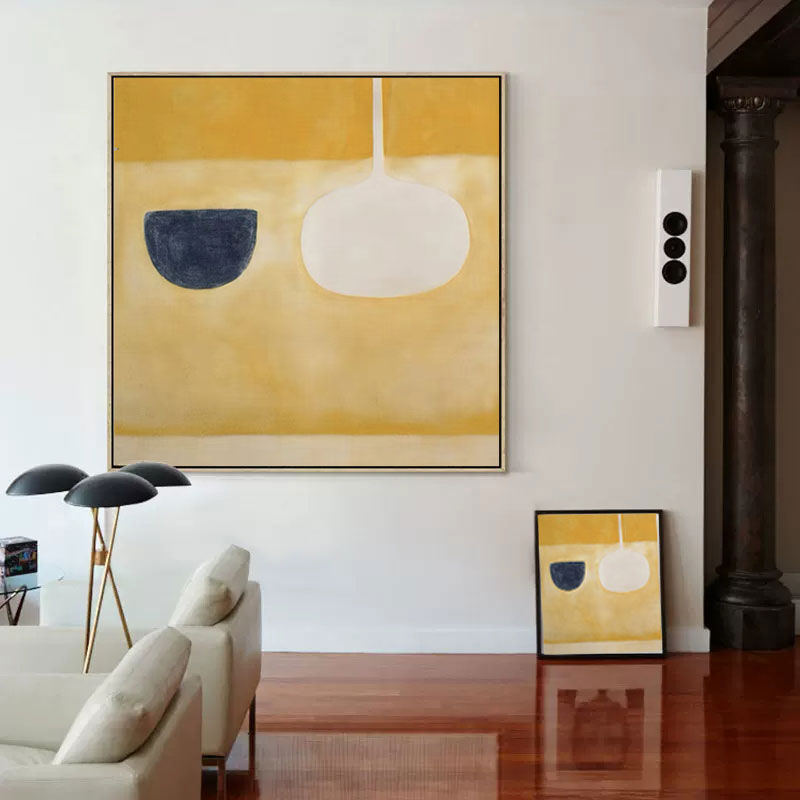 Golden Stillness - Minimalist Wall Art Abstract Still Life Canvas