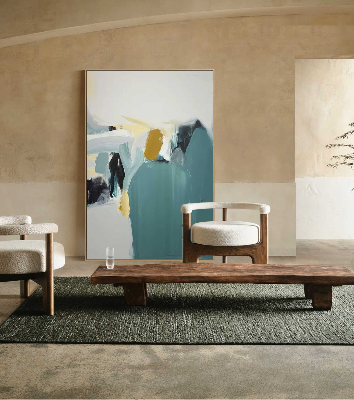 Misty Horizon - Muted Landscape Art and Tranquil Artwork on Canvas