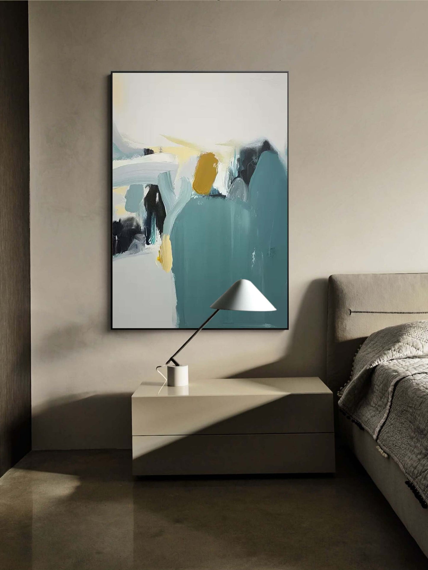 Misty Horizon - Muted Landscape Art and Tranquil Artwork on Canvas