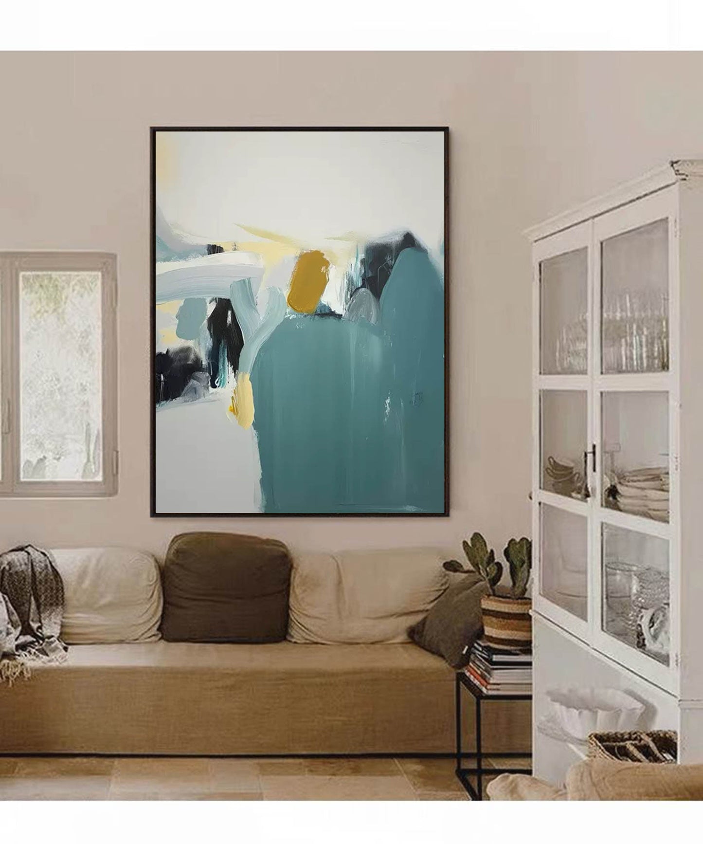 Misty Horizon - Muted Landscape Art and Tranquil Artwork on Canvas