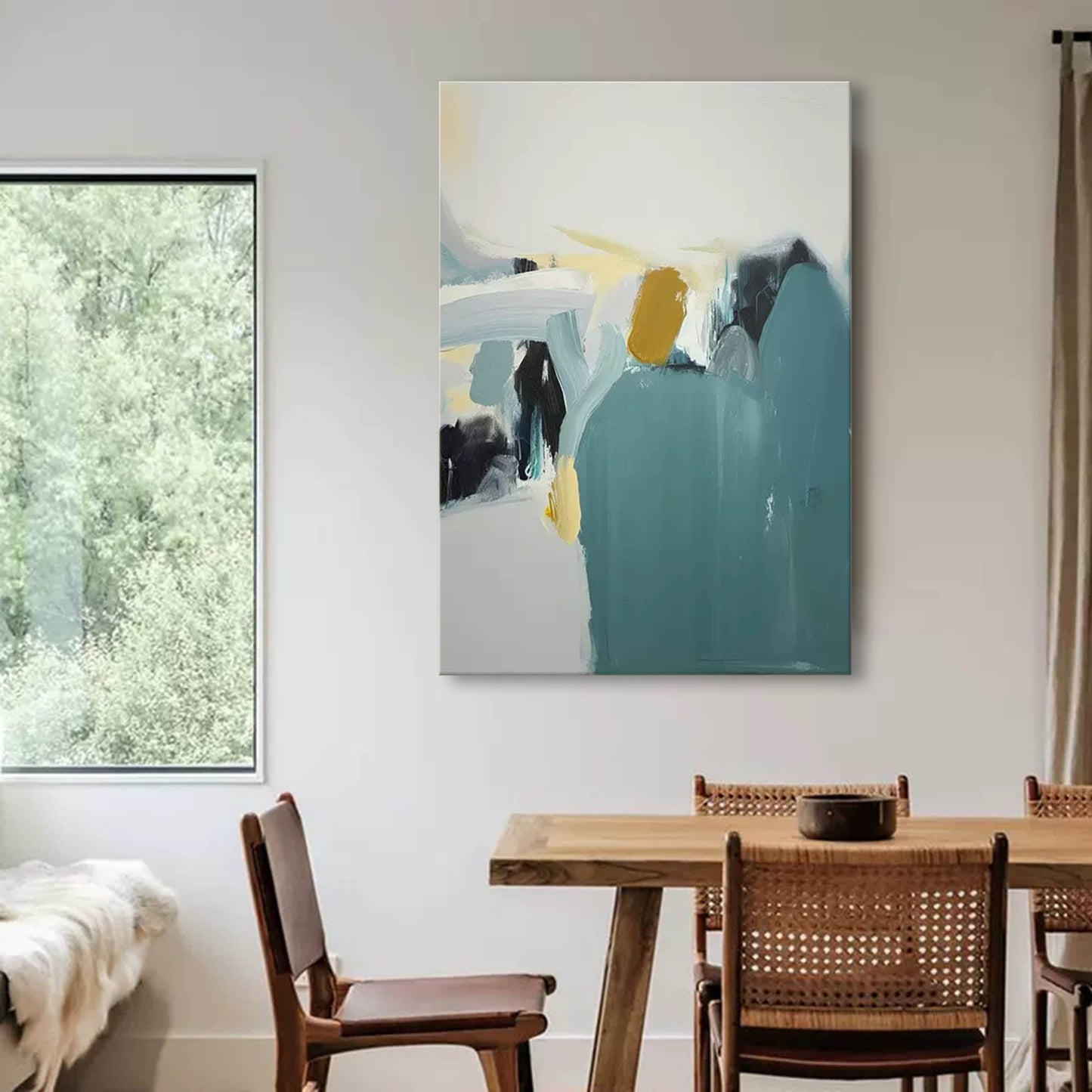 Misty Horizon - Muted Landscape Art and Tranquil Artwork on Canvas