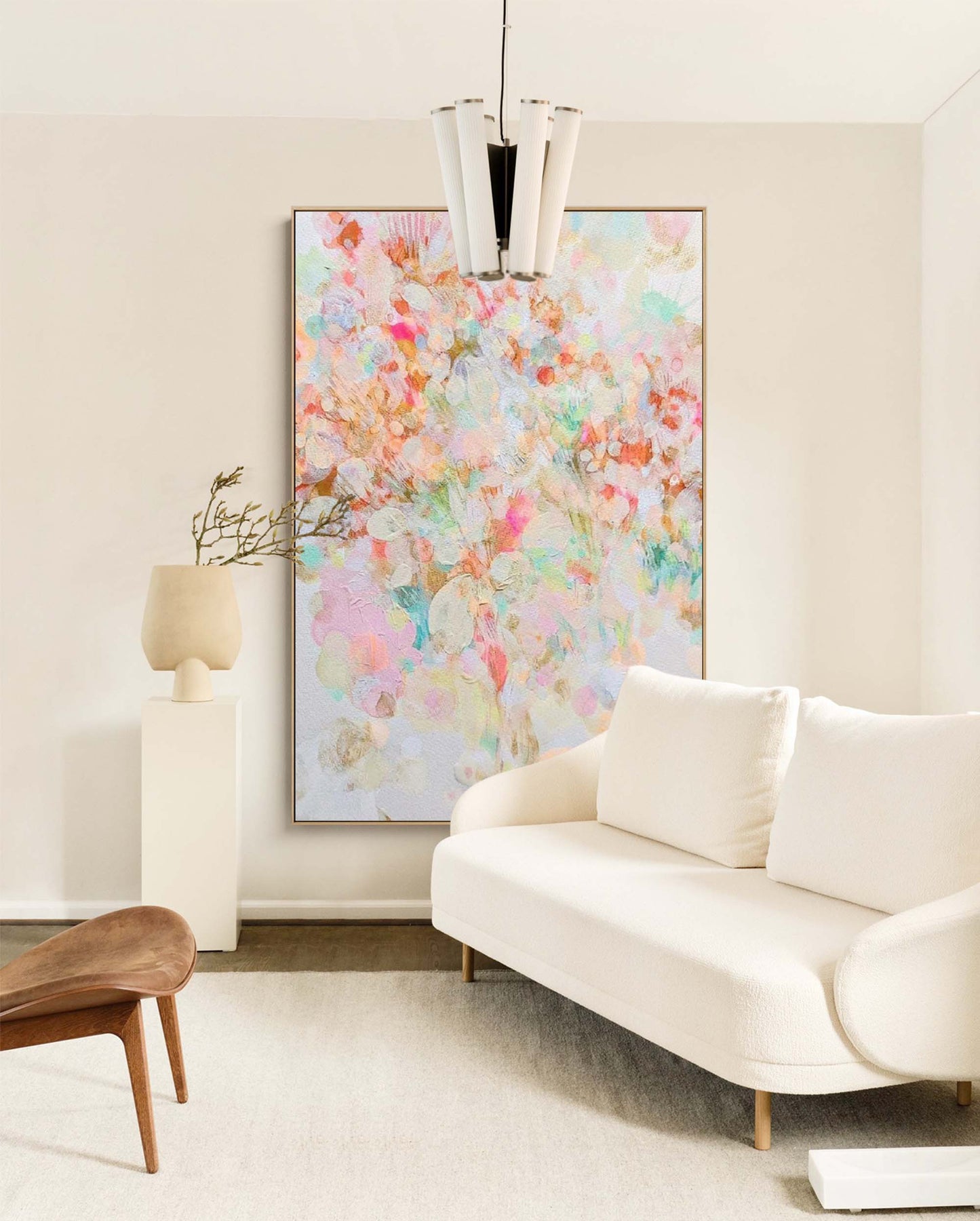 Spring Whisper - Pastel Abstract Floral Painting Canvas Art