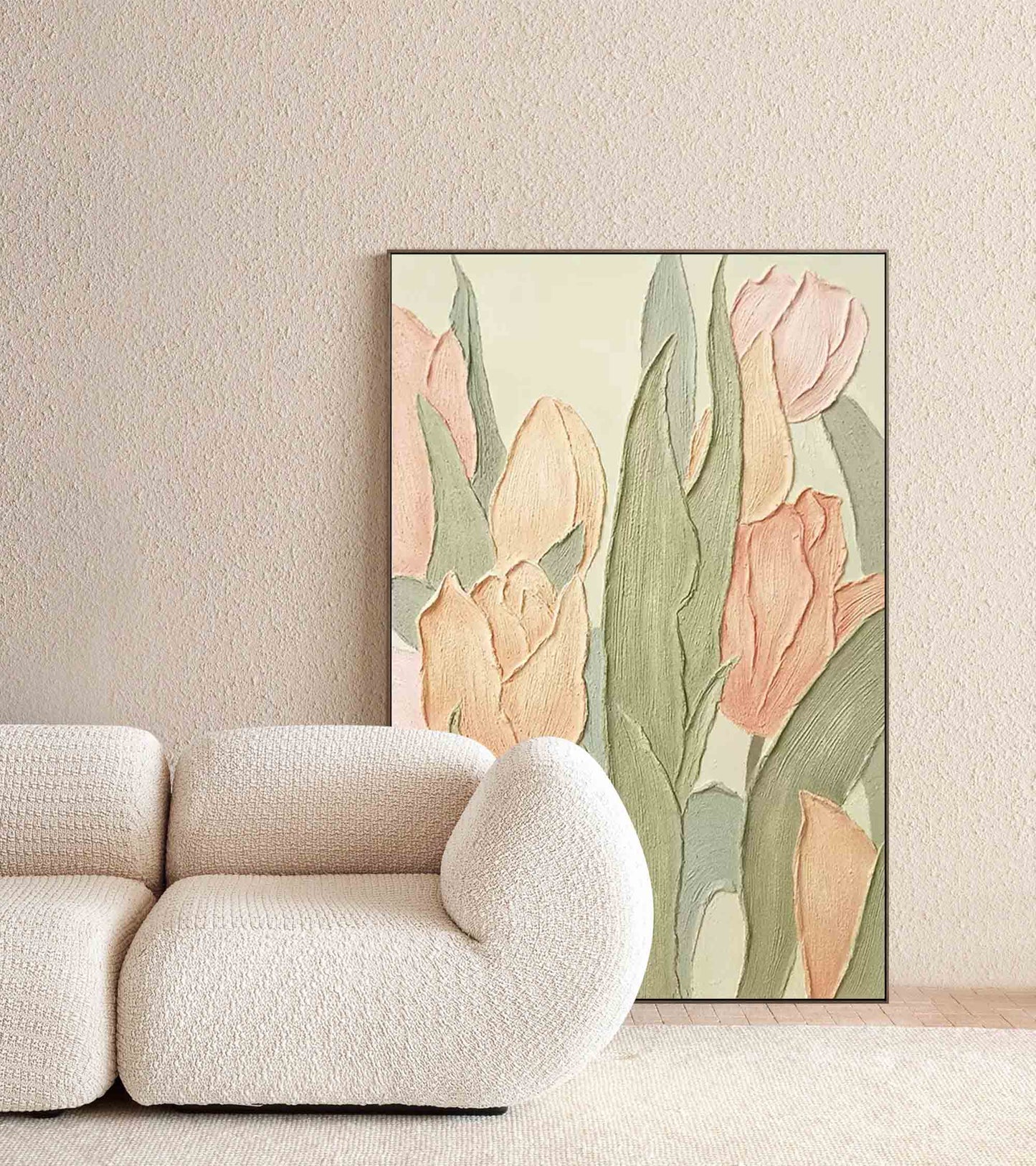 Spring Garden - Vintage Floral Tulip Wall Art for Shabby Chic Decor