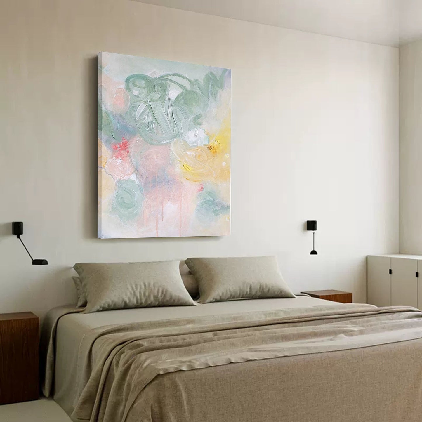 Ethereal Garden - Soft Abstract Painting Pastel Floral Art