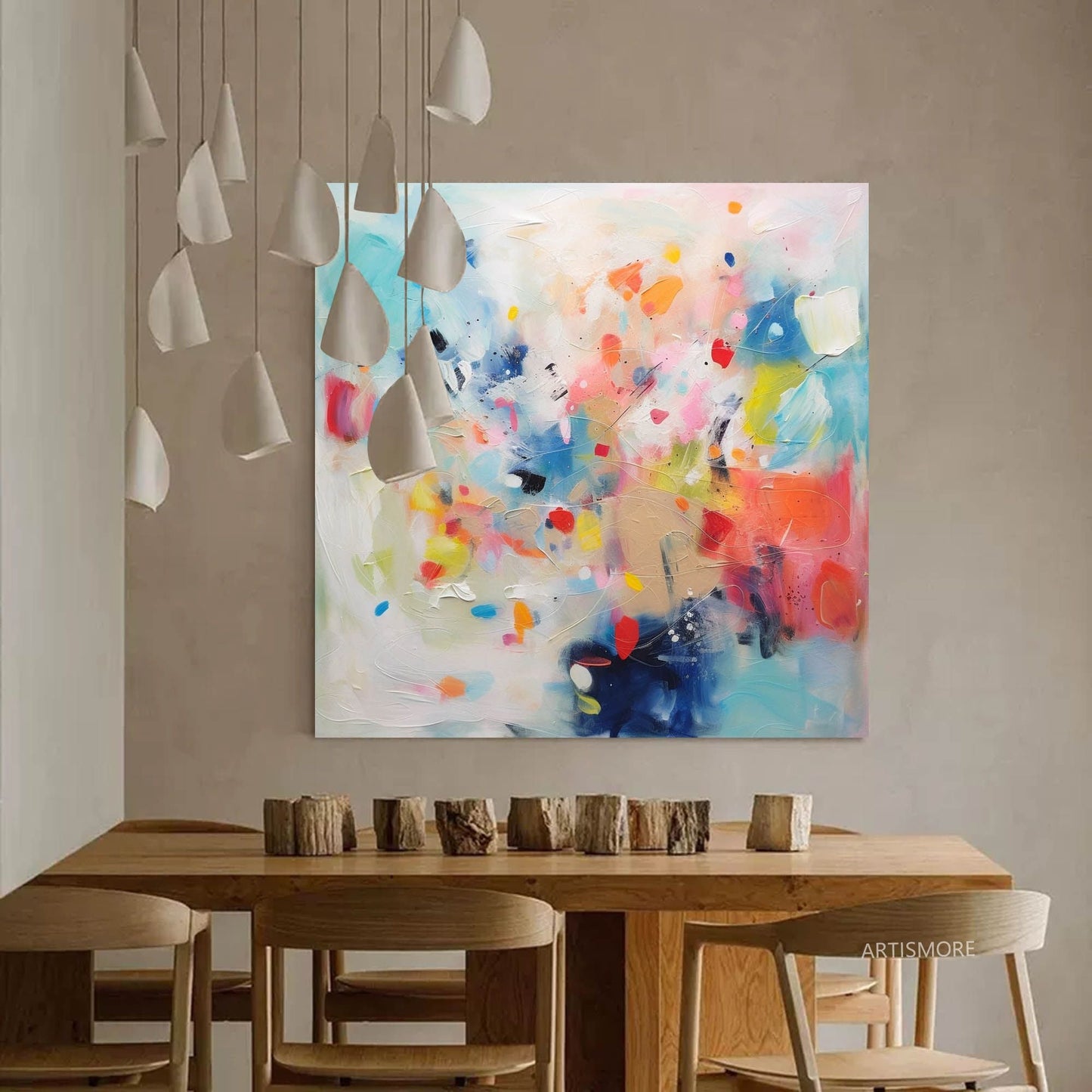 Joyful Dream - Abstract Art Colorful Painting, Modern Expressionist Art