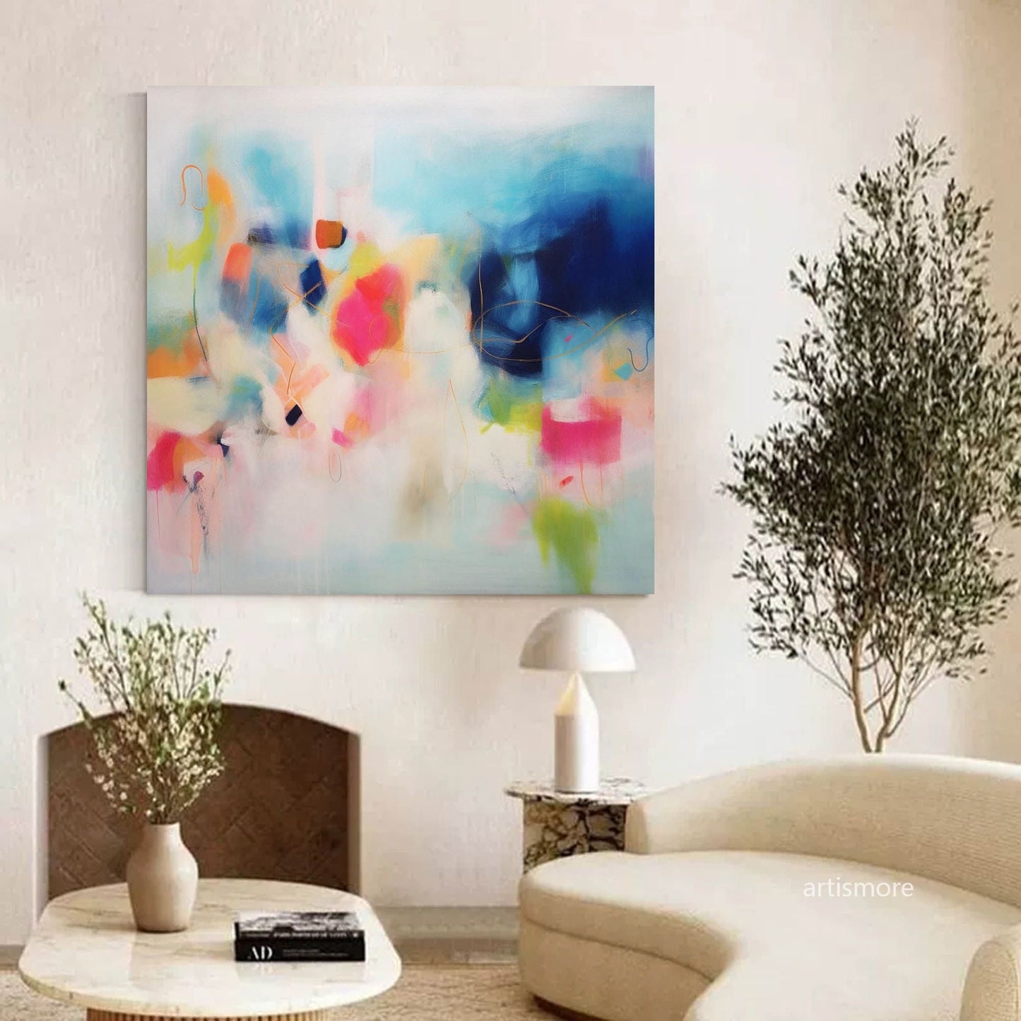 Dreamscape in Bloom - Contemporary Art Colorful Abstract Painting