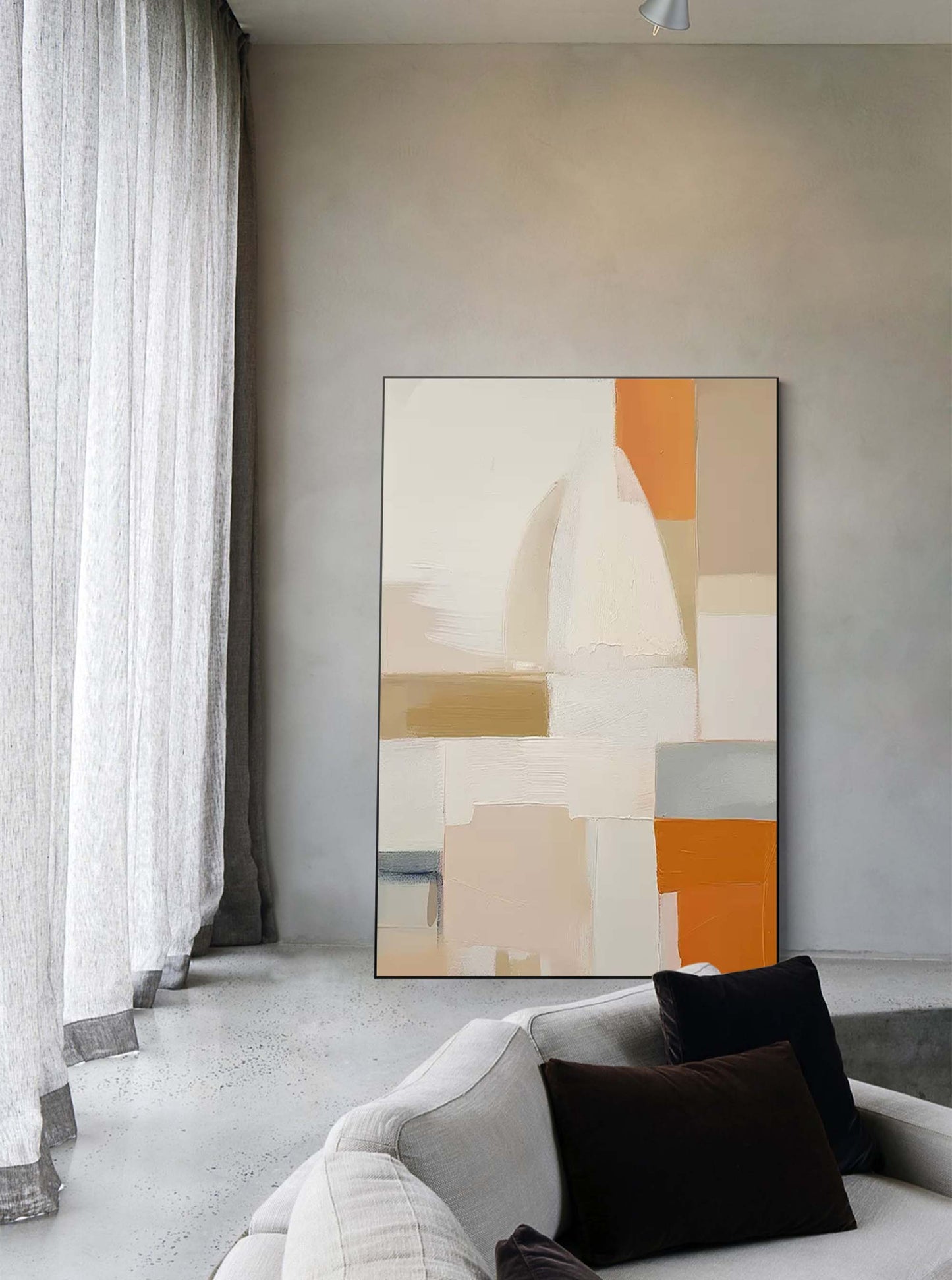 Serene Forms - Abstract Architectural Art in Earth Tones