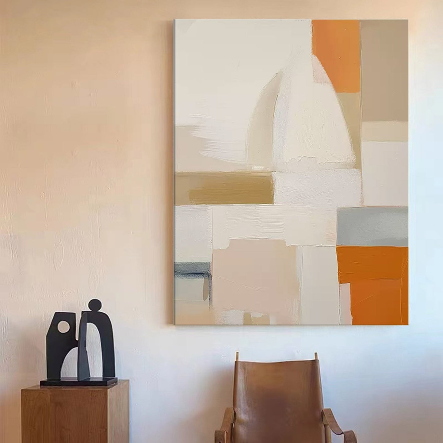 Serene Forms - Abstract Architectural Art in Earth Tones